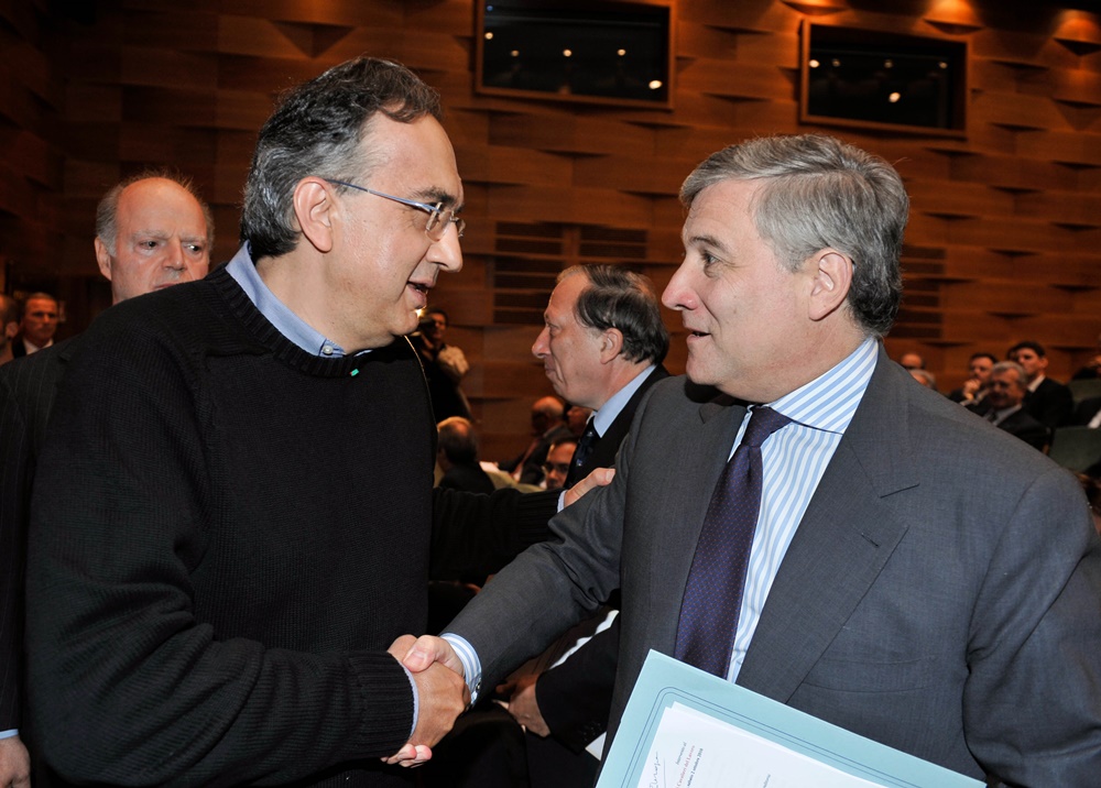 Sergio Marchionne e Antonio Tajani (2010)