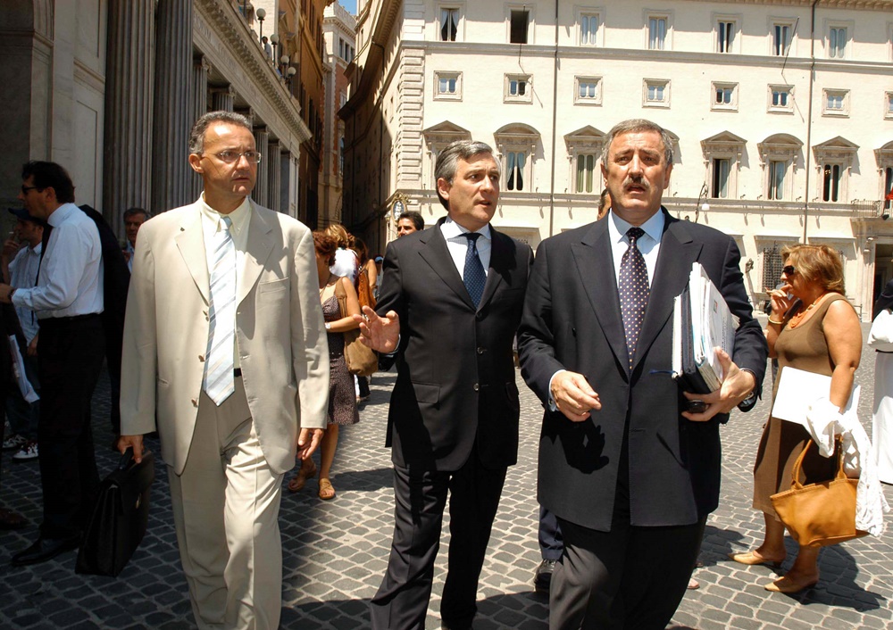 Mario Mauro, Antonio Tajani e Guido Podestà (2005)