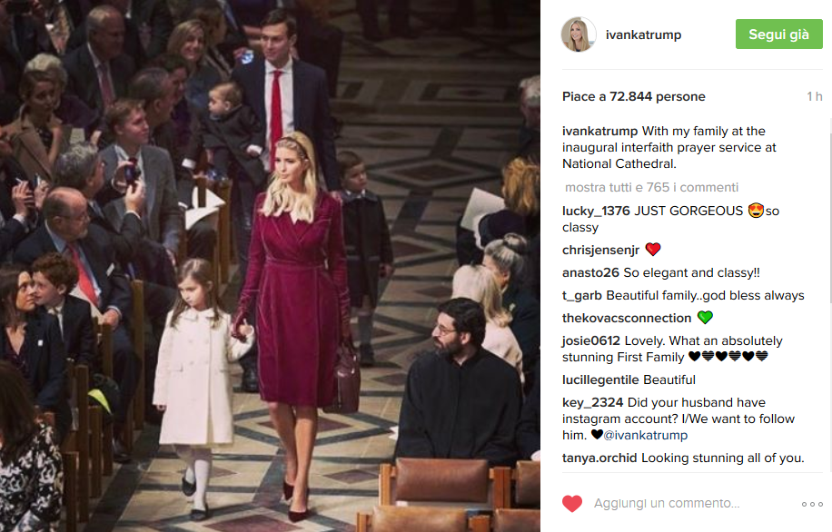 Ivanka Trump cona la figlia Arabella - Instagram
