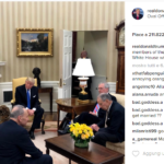 Mike Pence, Donald Trump e alcuni membri del Senato - Instagram