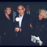 Claudia Cardinale, Pasquale Squitieri e Donna Assunta Almirante (prima del Teatro Quirino)