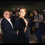 Claudia Cardinale e Pasquale Squitieri (prima di Albertazzi al Teatro Brancaccio)