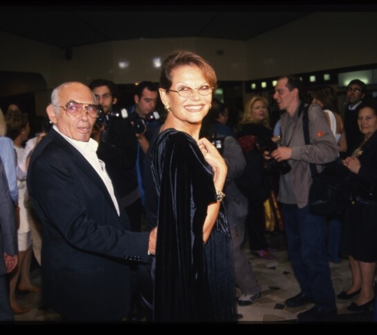 Claudia Cardinale e Pasquale Squitieri (prima di Albertazzi al Teatro Brancaccio)