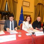 Maurizio Martina, Paola Saluzzi, Nunzio Galantino e Raffaele Borriello