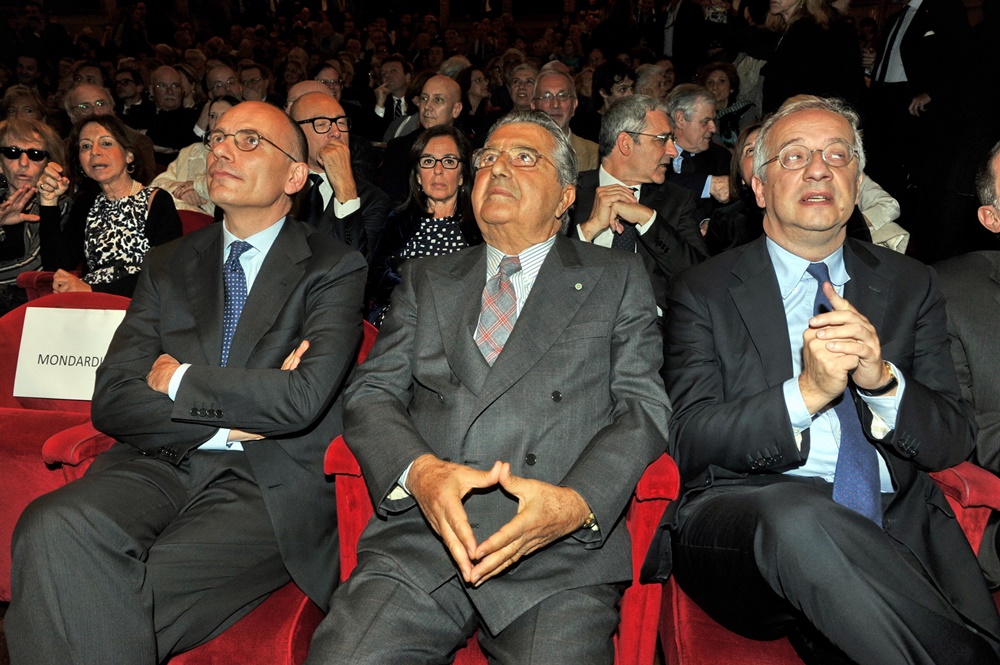 Enrico Letta, Carlo De Benedetti e Walter Veltroni