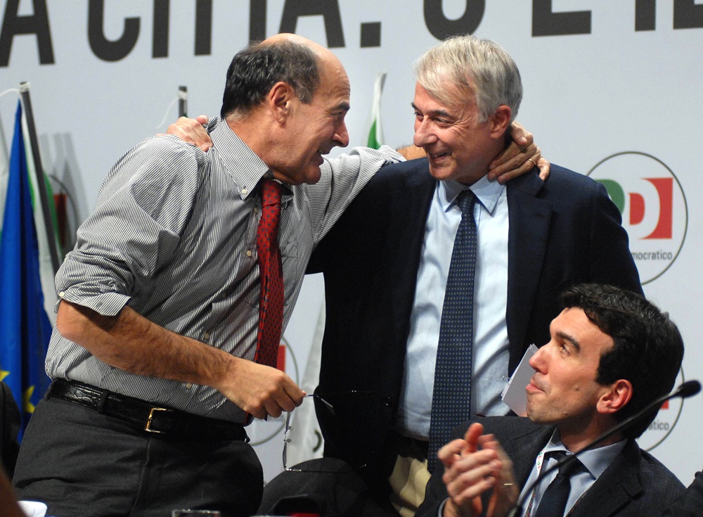 Pierluigi Bersani, Giuliano Pisapia e Maurizio Martina