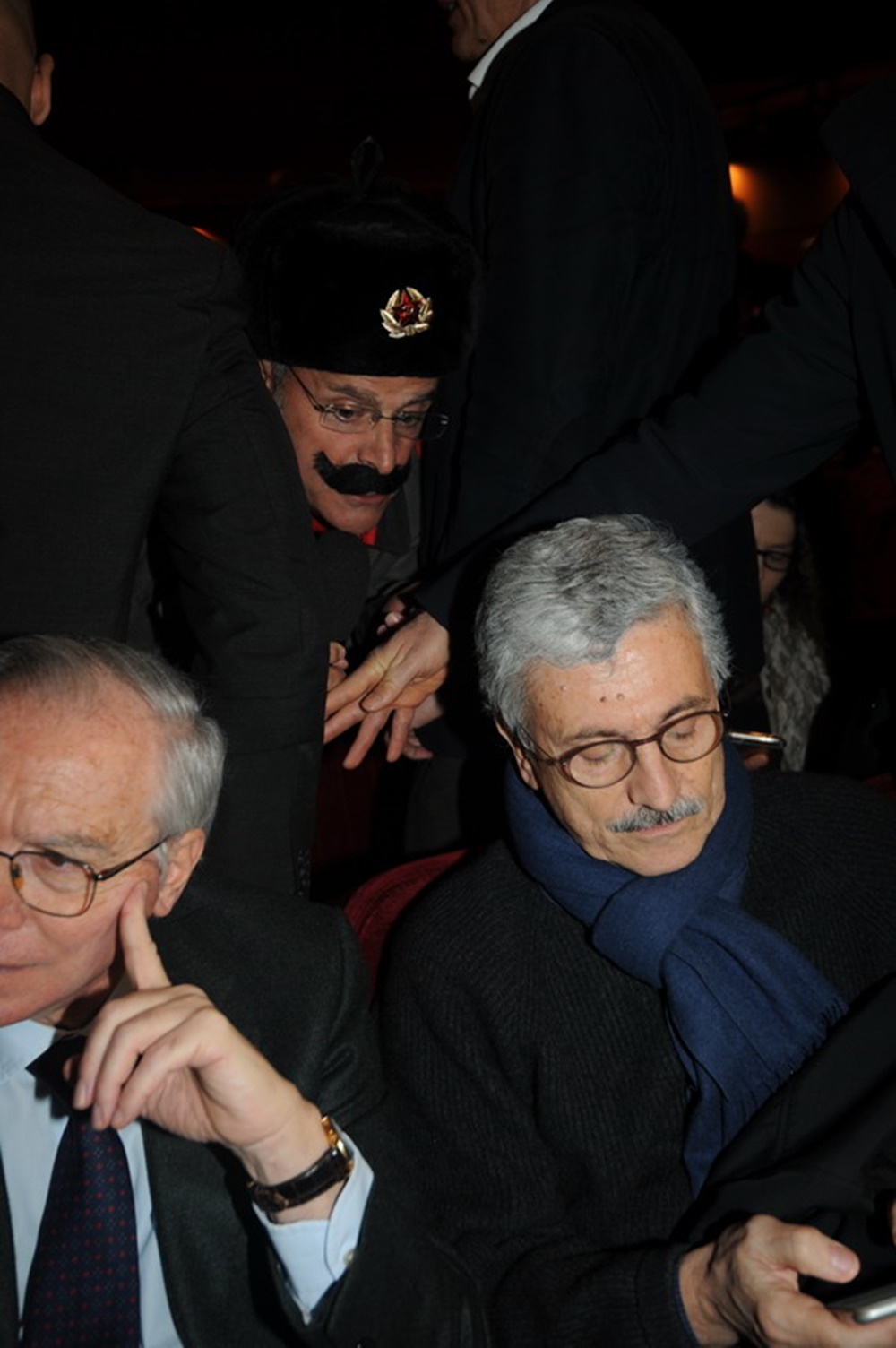 Enrico Lucci, Guglielmo Epifani e Massimo D'Alema