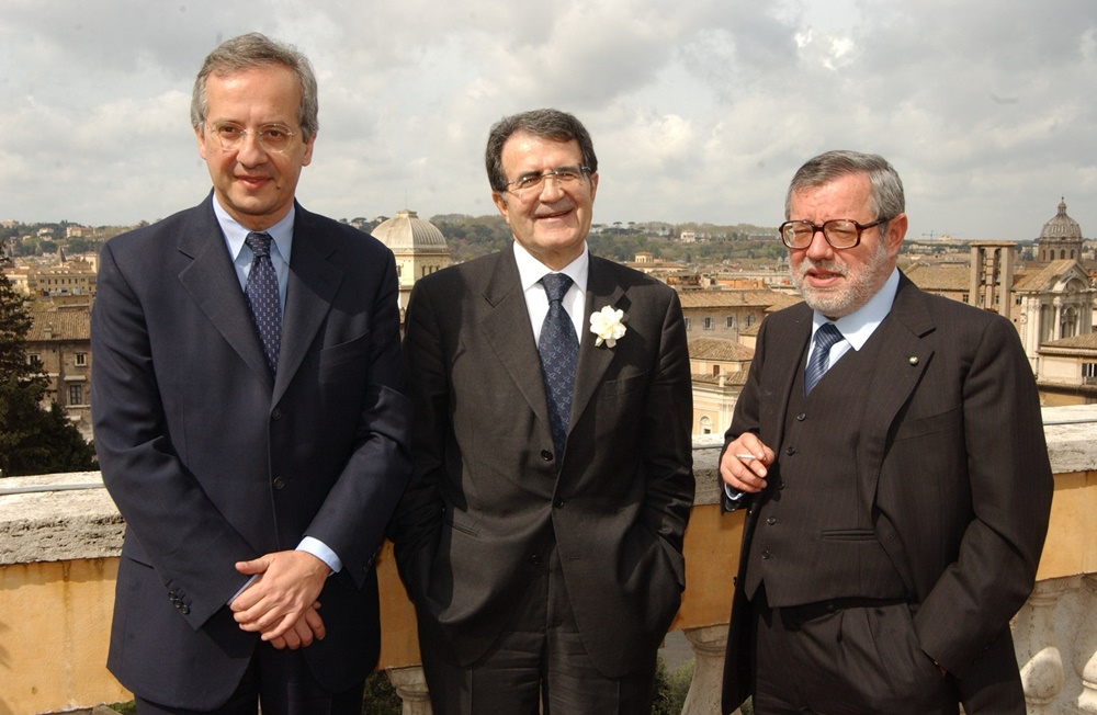 Walter Veltroni, Romano Prodi e Giovanni Maria Flick