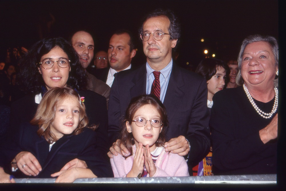 Walter Veltroni insieme alla sua famiglia