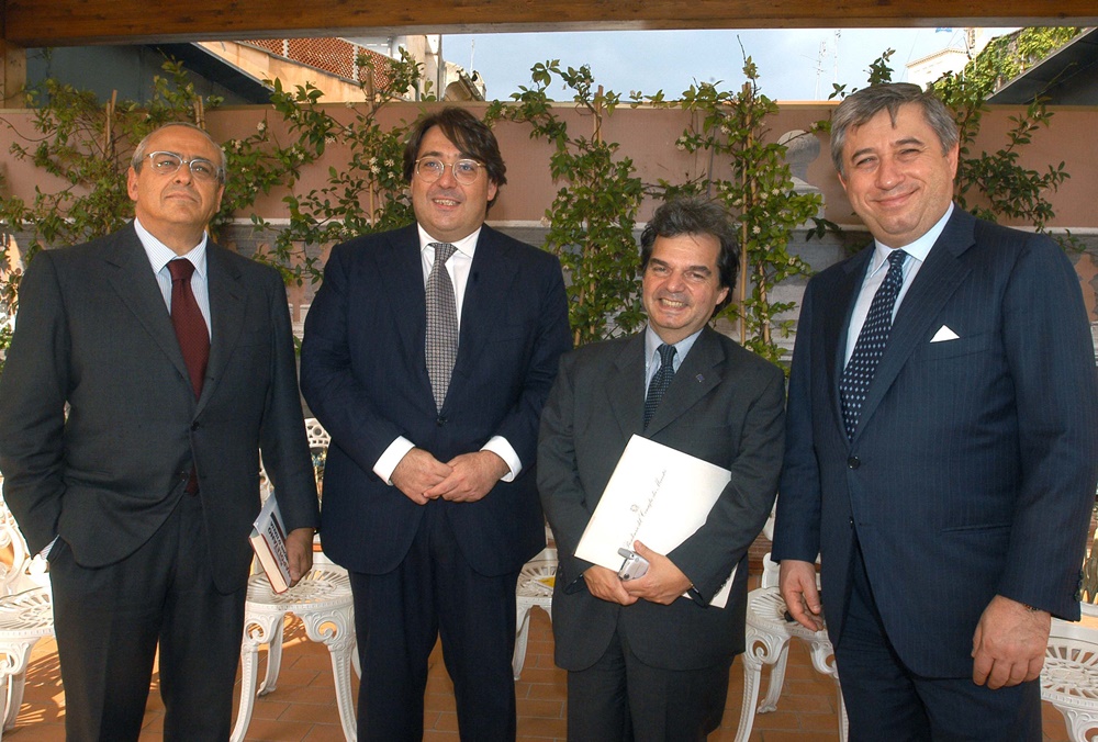 Francesco Gaetano Caltagirone, Roberto Napoletano, Renato Brunetta e Antonio D'Amato