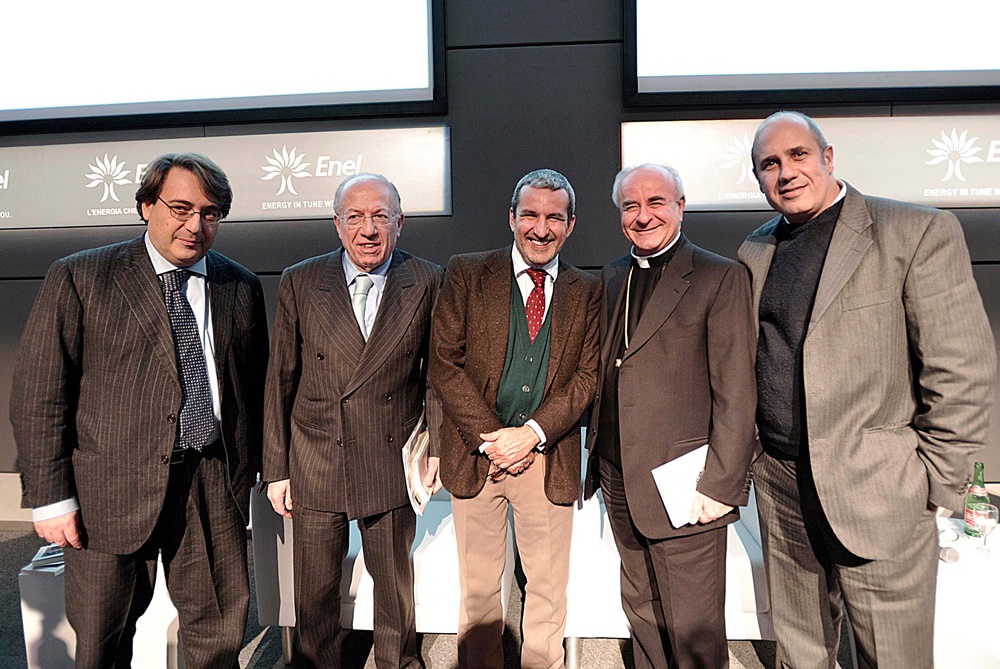 Roberto Napoletano, Vincenzo Paglia, Fedele Confalonieri, Antonio Galdo e Federico Moccia