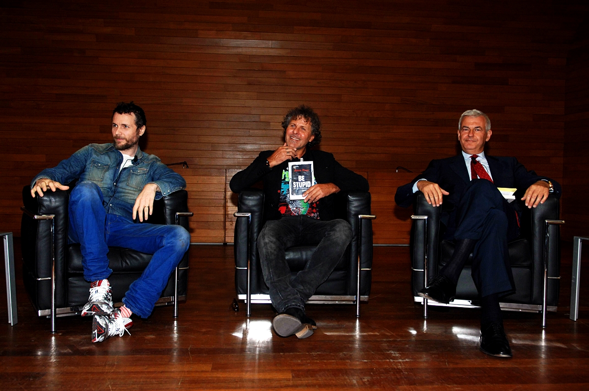 Jovanotti, Renzo Rosso e Alessandro Profumo