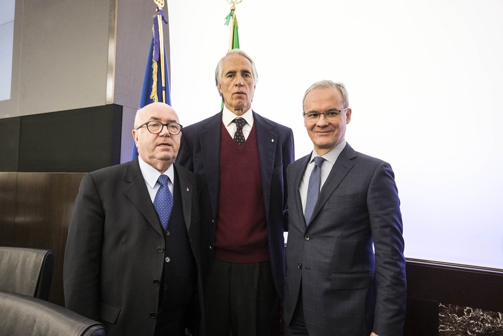 Carlo Tavecchio, Giovanni Malagò e Giorgio Marchetti