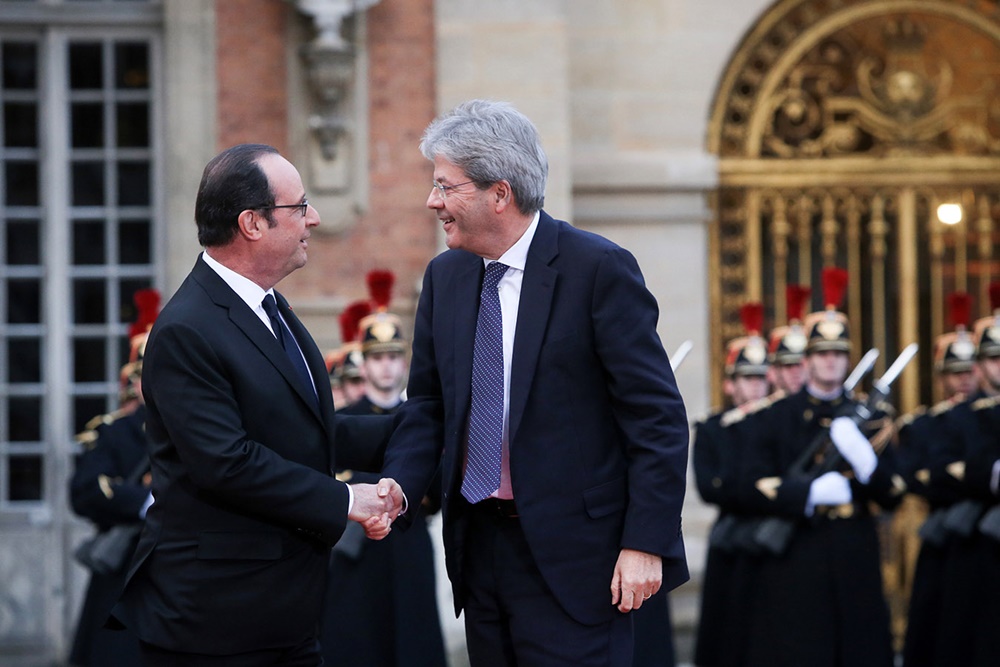 Francois Hollande e Paolo Gentiloni