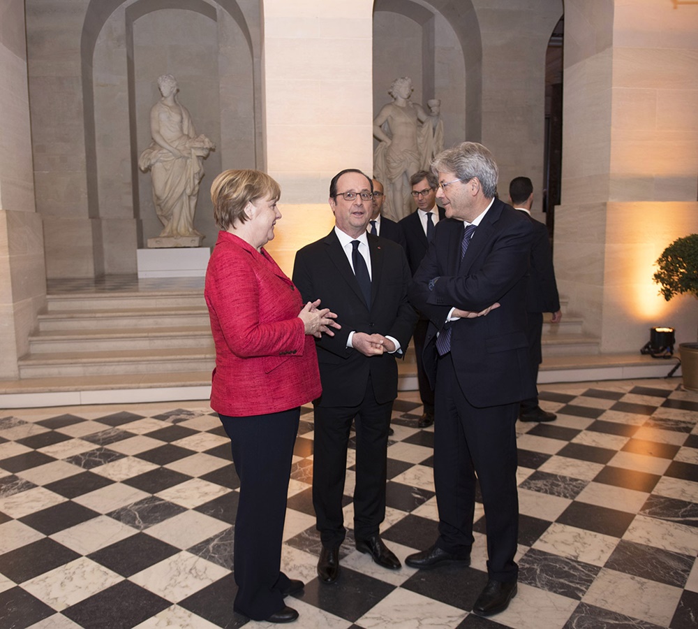 Angela Merkel, Francois Hollande e Paolo Gentiloni