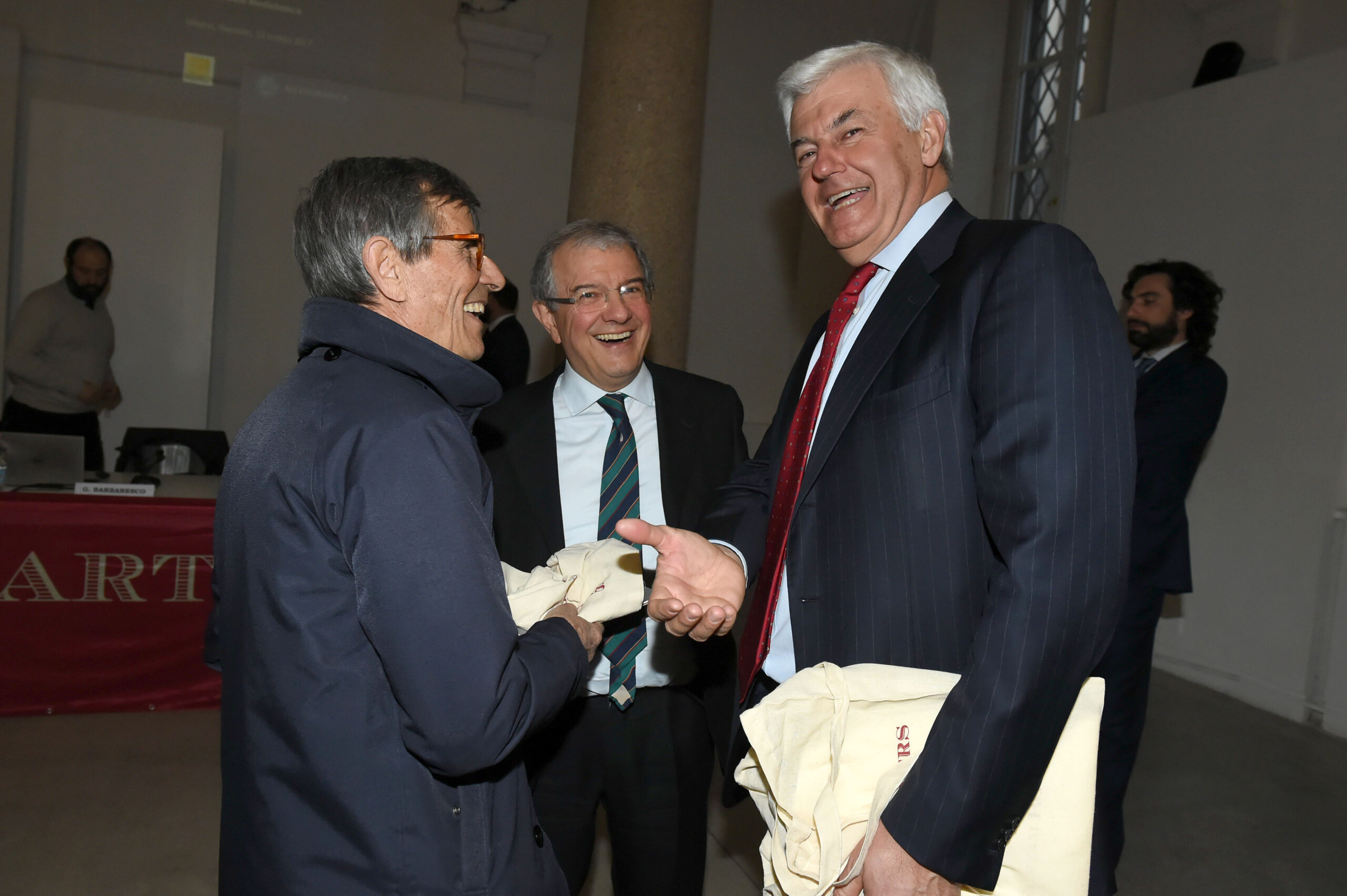 Salvatore Bragantini, Massimo Mucchetti e Alessandro Profumo (2017)