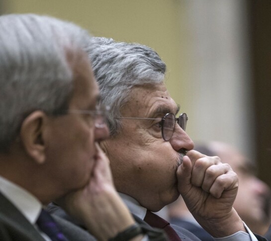 Luciano Violante e Massimo D'Alema esequie reichlin