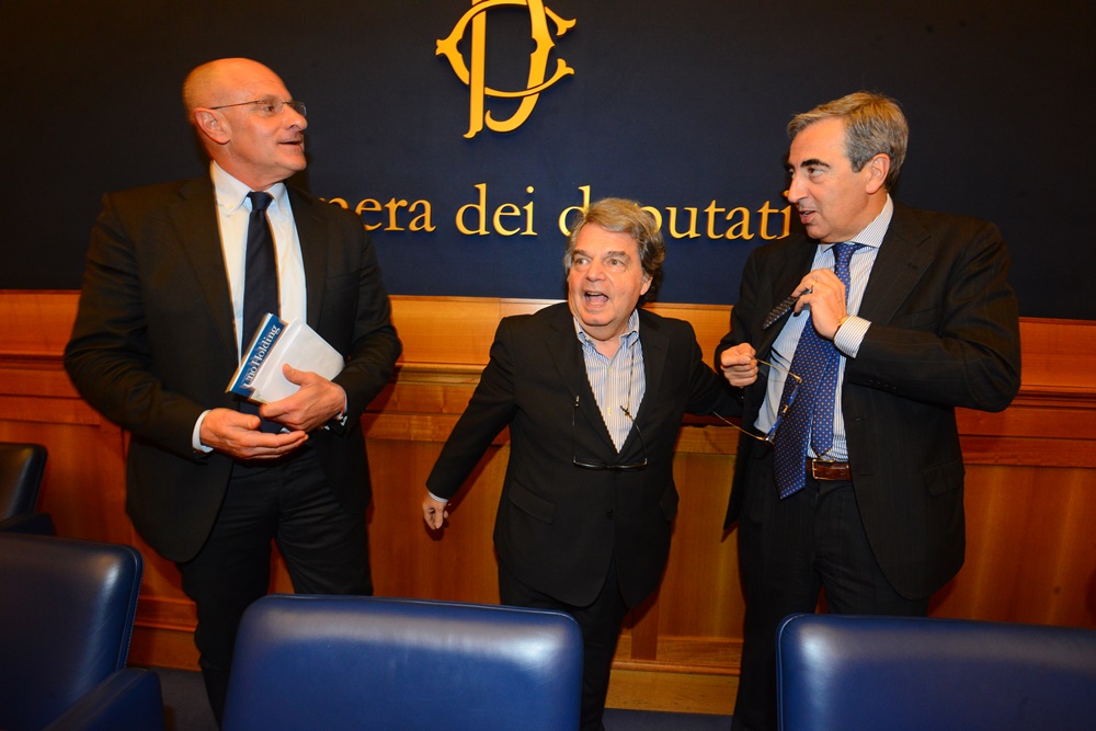 Fabio Rampelli, Renato Brunetta e Maurizio Gasparri