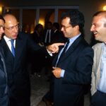 Ezio Mauro, Fedele Confalonieri, Enrico Mentana, Augusto Minzolini (1995)