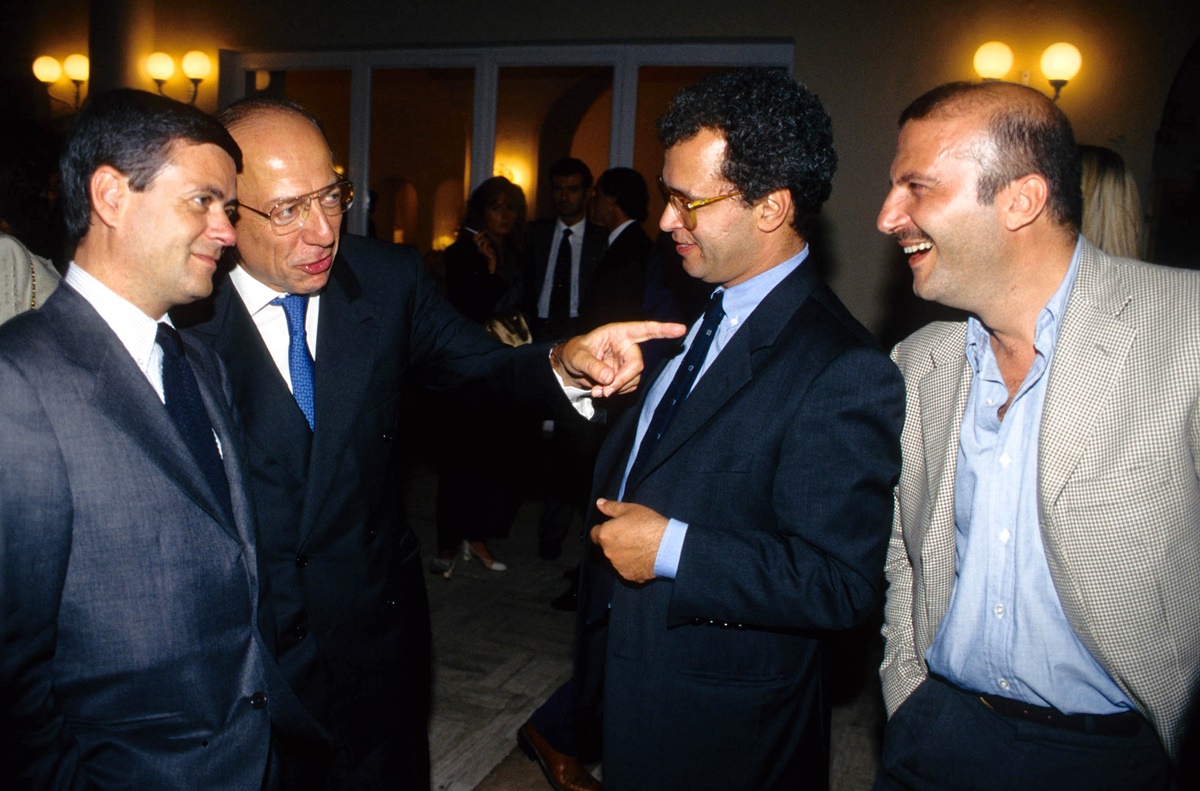 Ezio Mauro, Fedele Confalonieri, Enrico Mentana, Augusto Minzolini (1995)