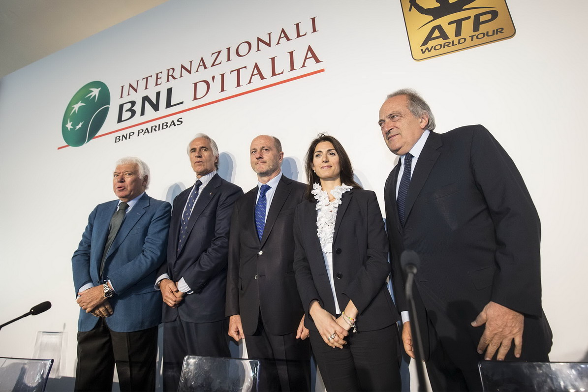 Nicola Pietrangeli, Giovanni Malagò, Luigi Bianchi, Virginia Raggi, Luigi Abete
