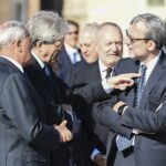 Pietro Grasso, Paolo Gentiloni e Matteo Giachetti
