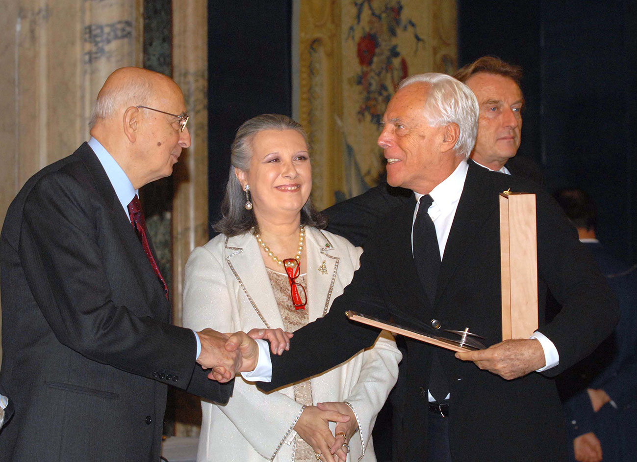 Laura Biagiotti, Giorgio Napolitano, Giorgio Armani