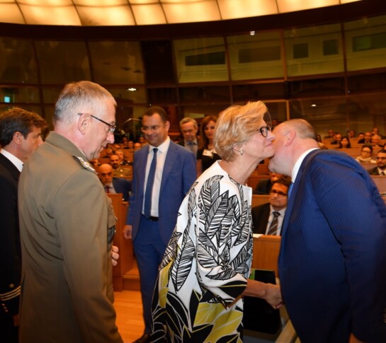 Claudio Graziano, Paolo Messa, Roberta Pinotti e Andrea Manciulli