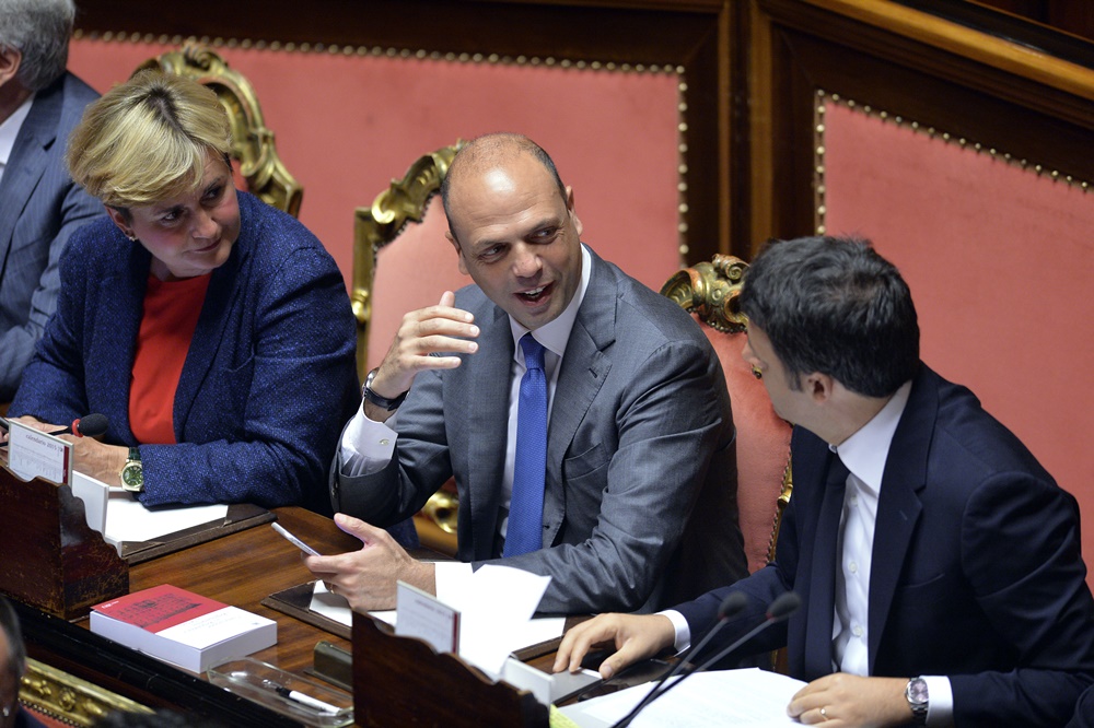 Federica Guidi, Angelino Alfano e Matteo Renzi