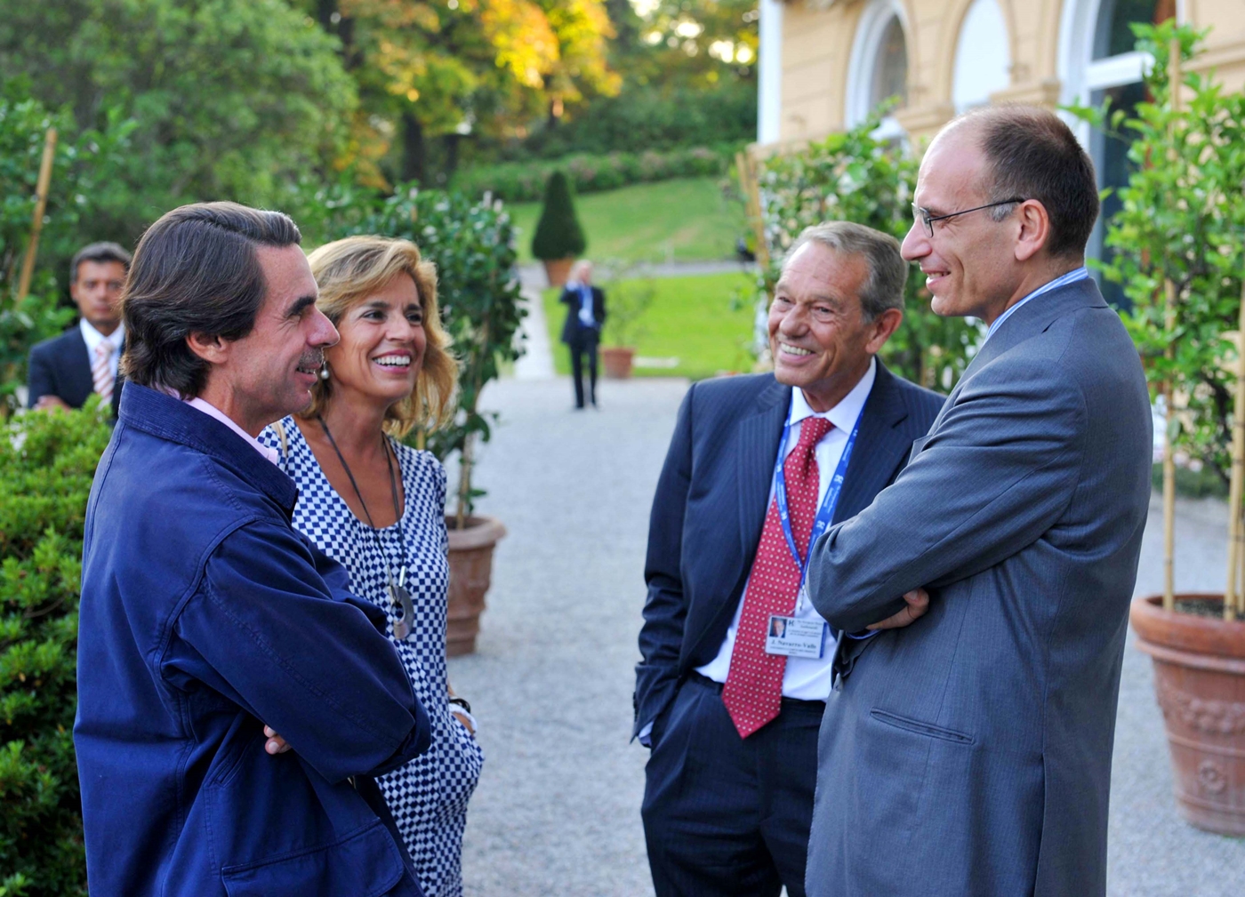 Jose Maria Aznar, Joaquin Navarro Valls, Enrico Letta (2010)