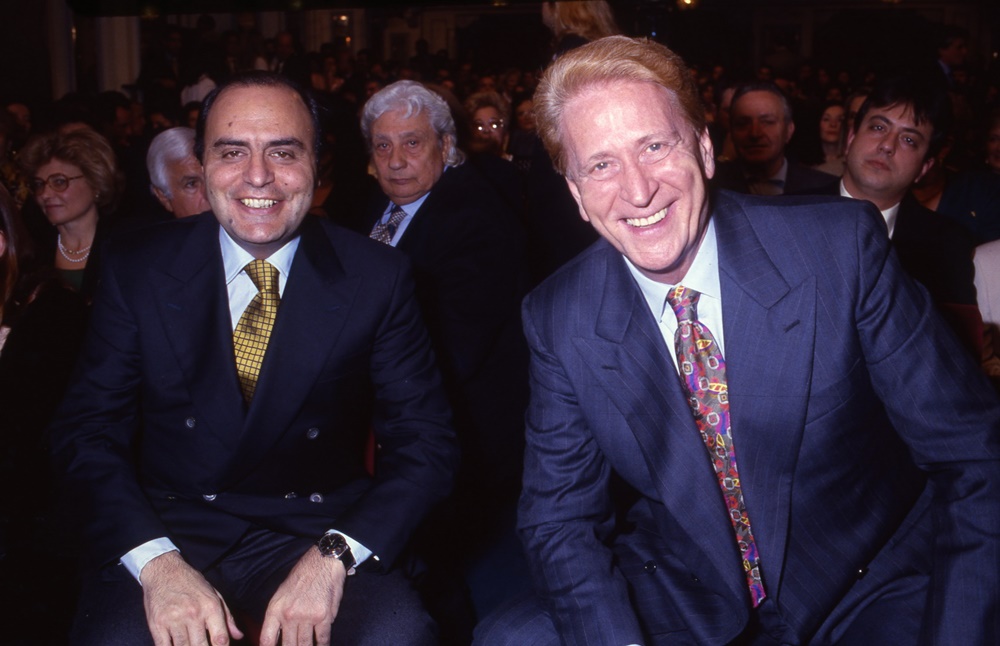 Aldo Biscardi con Bruno Vespa (Gilda Club, Roma, 1995)