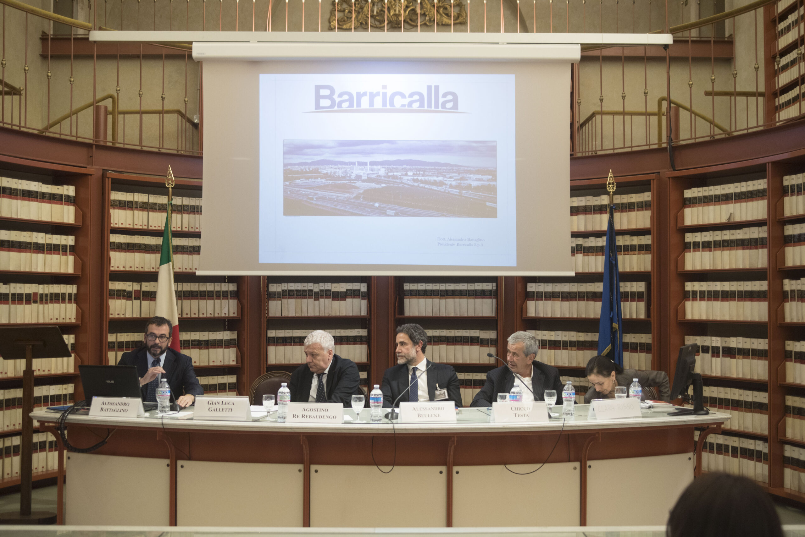 Alessandro Battaglino (Barricalla), Gian Luca Galletti (min. Ambiente), Alessandro Beulcke (Allea), Chicco Testa (Sorgenia), Clara Risso (TAP Italia)