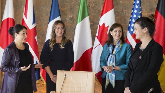 Maria Elena Boschi a Taormina perla riunione ministeriale G7 sulle pari opportunità