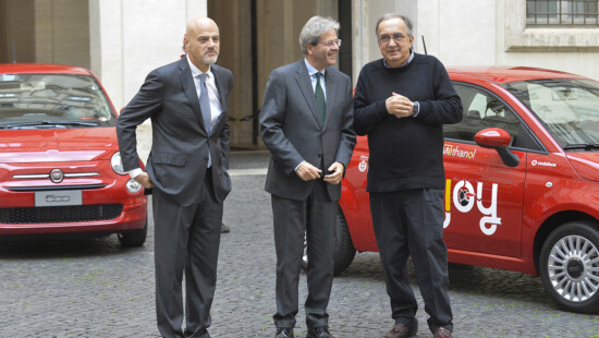 Claudio Descalzi, Paolo Gentiloni, Sergio Marchionne