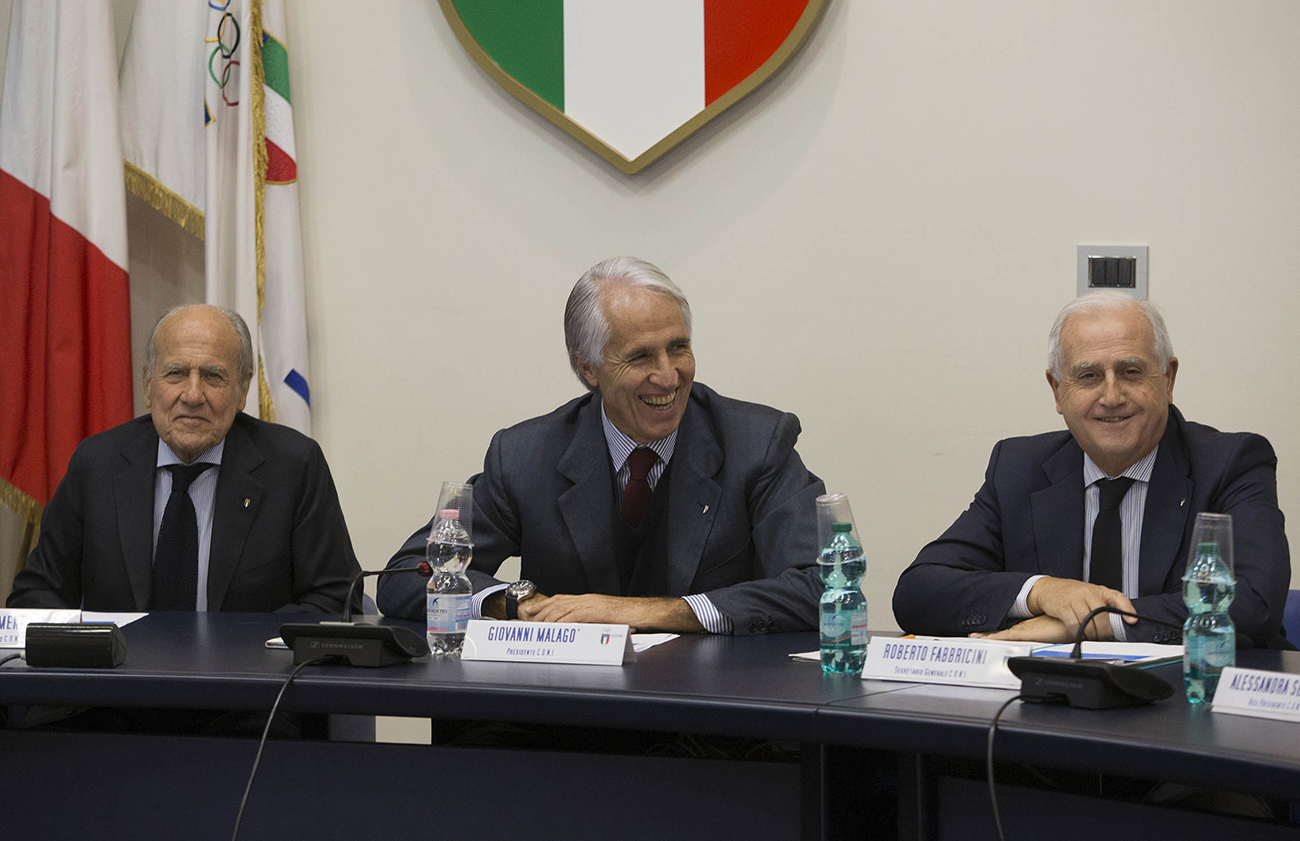 Franco Chimenti, Giovanni Malagò, Roberto Fabbricini