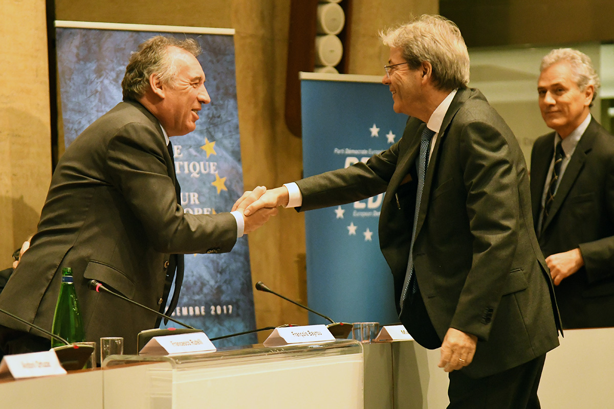 François Bayrou e Paolo Gentiloni
