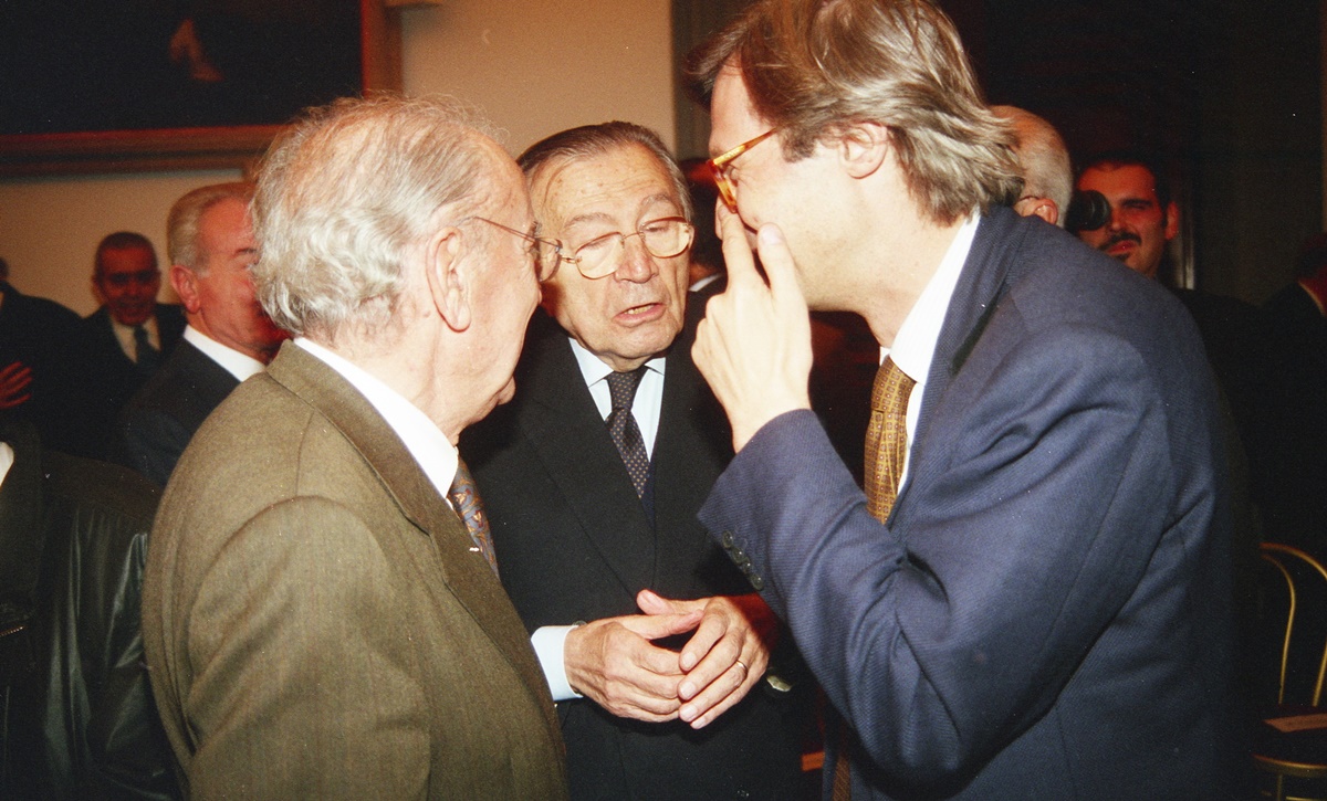 Giulio Andreotti, Gustavo Selva, Vittorio Sgarbi