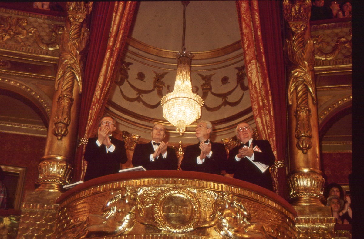 Giulio Andreotti, François Mitterrand, Francesco Cossiga, Giovanni Spadolini