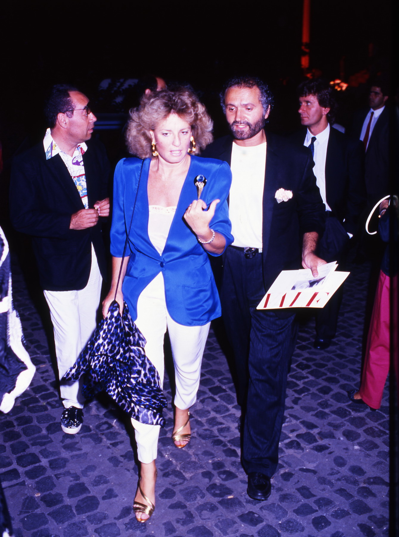 Gianni Boncompagni, Irene Ghergo, Gianni Versace (1990)
