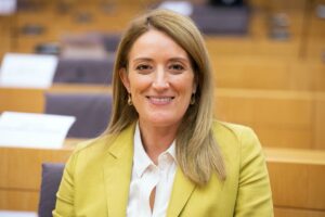 Roberta Metsola eletta presidente del Parlamento europeo. Le foto