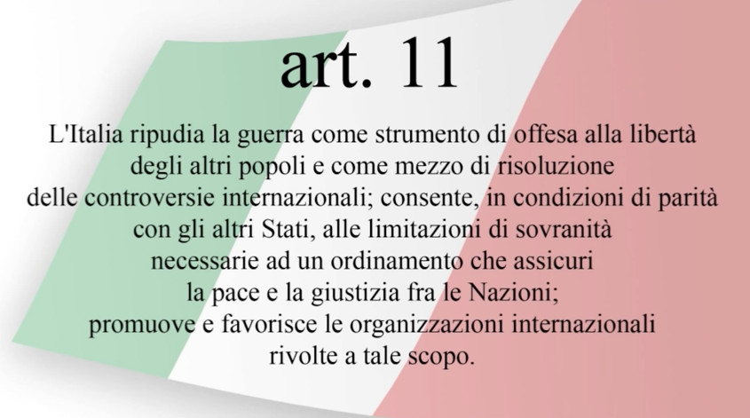 L'Italia, l'art. 11 della Costituzione e la guerra. La lettura di Celotto -  Formiche.net