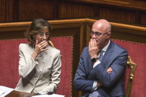 Renzi, Bongiorno e Santanché al Senato per la riforma Cartabia. Le foto