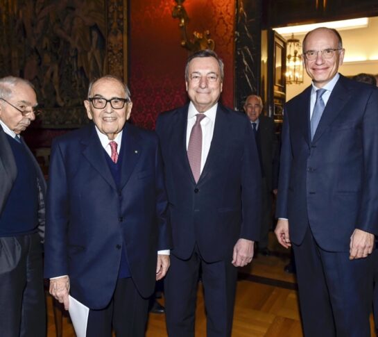 Giuliano Amato, Francesco Merloni, Mario Draghi, Enrico Letta