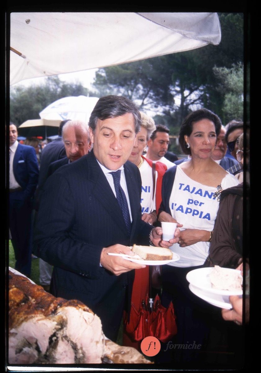 Antonio Tajani e Marisela Federici (Villa Furibonda, Porchetta brunch per Tajani candidato sindaco di Roma, 5/05/2001)