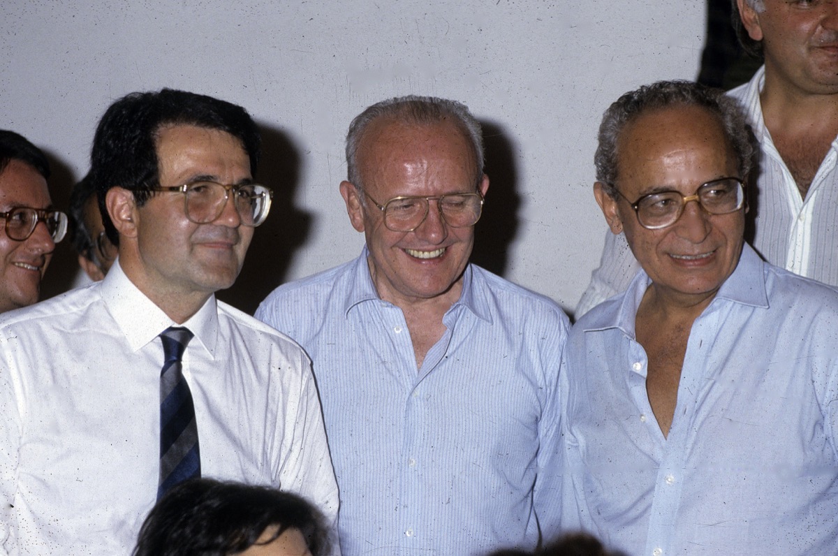 Romano Prodi, Filippo Maria Pandolfi, Virginio Rognoni (1982)