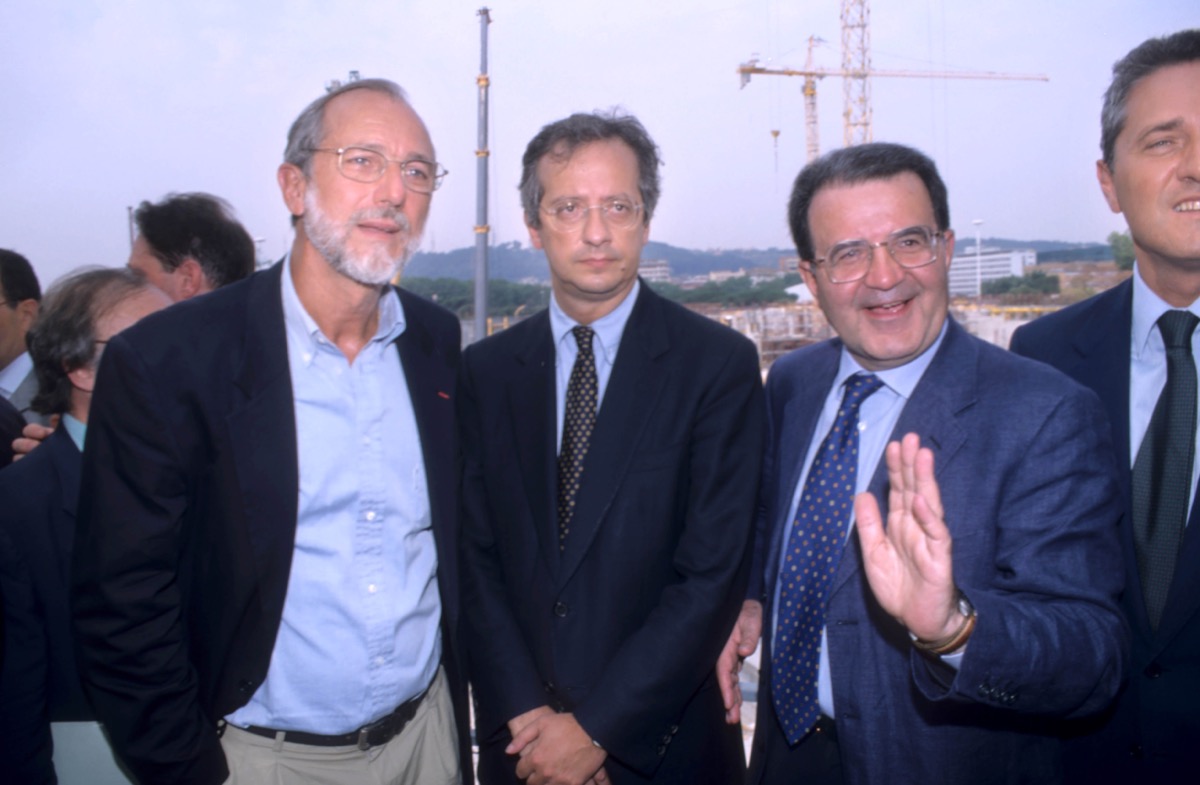 Renzo Piano, Walter Veltroni, Romano Prodi, Francesco Rutelli (1990)