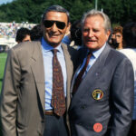 Gigi Riva e Giampiero Boniperti all'inaugurazione dello Stadio Marino (Roma, 1991)