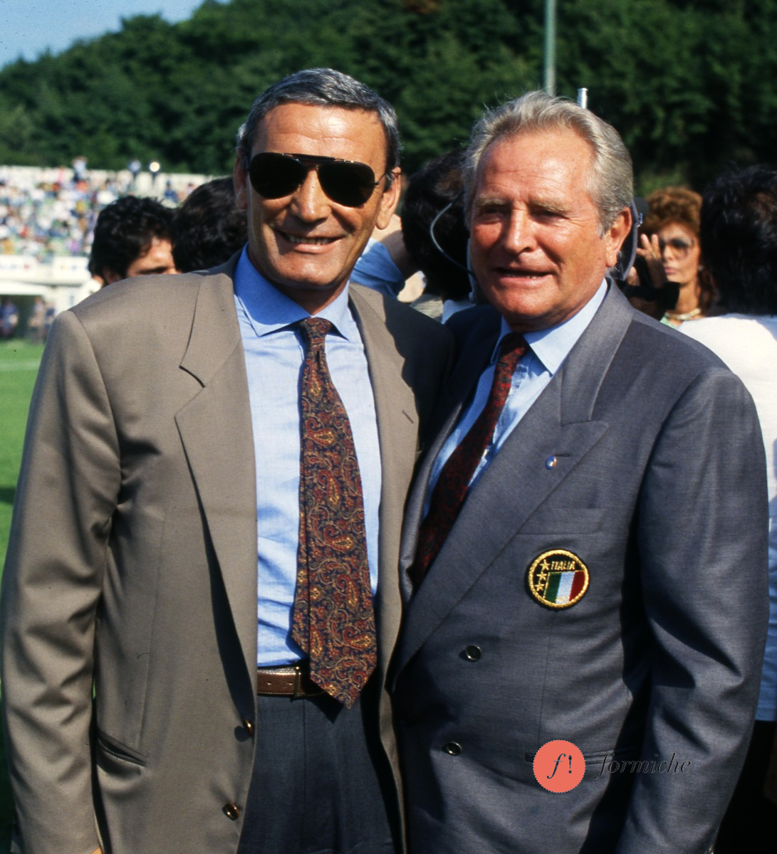 Gigi Riva e Giampiero Boniperti all'inaugurazione dello Stadio Marino (Roma, 1991)