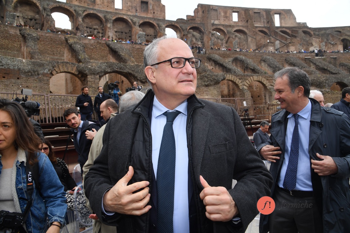 Gualtieri presenta gli Internazionali 2024 al Colosseo. Foto di Pizzi