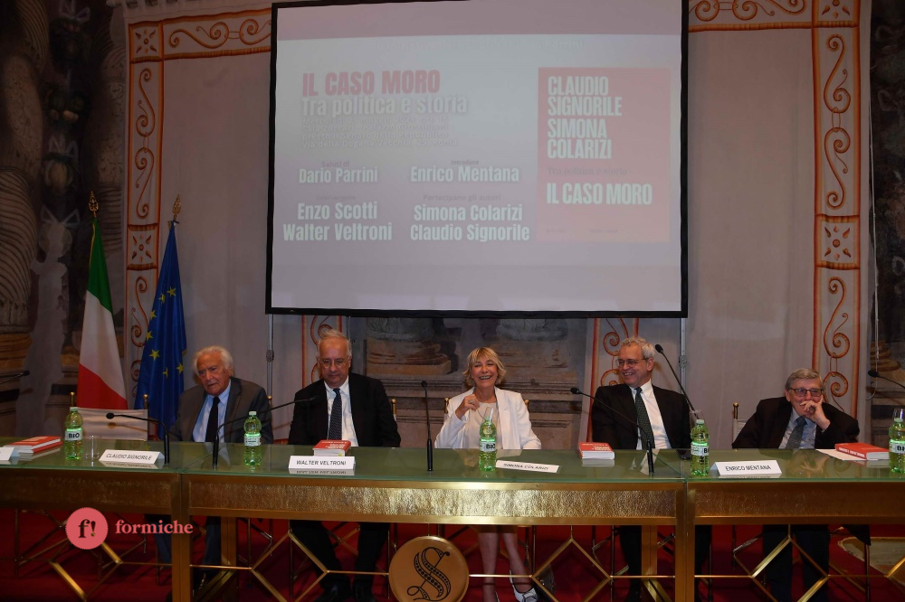 Mentana, Scotti e Veltroni ricordano Moro alla Sala Zuccari. Foto di Pizzi
